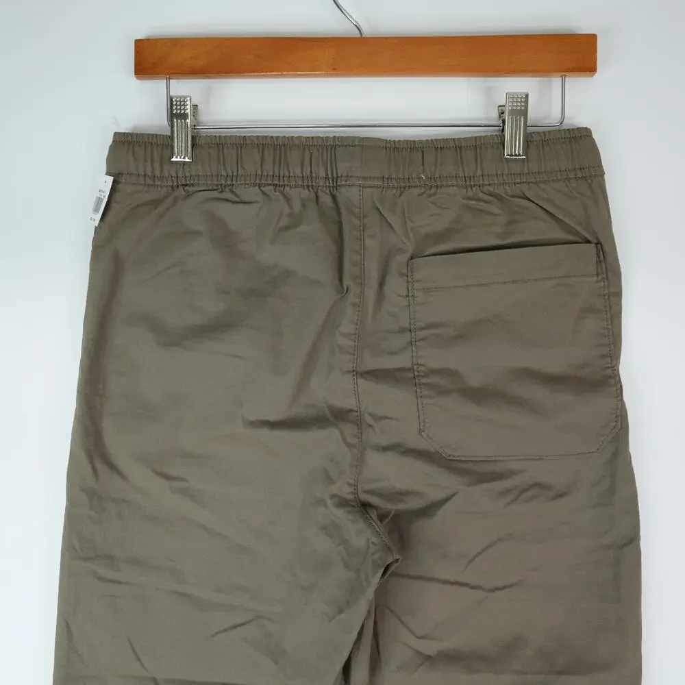 Old Navy Tech‎ Jogger Youth XXL (18) Brown Built in Flex Zip Pockets Drawstrings